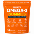 Omega-3 Gummies, Plant-Based Algae DHA & EPA, Vegan, 60 Gummies