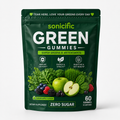 Sonicific Green Gummies – Zero Sugar Super Greens & Antioxidants, Green Apple Flavor, 60 Gummies