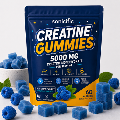 Creatine Gummies 5000mg Creatine Monohydrate, Betaine,Taurine, Alpha GPC