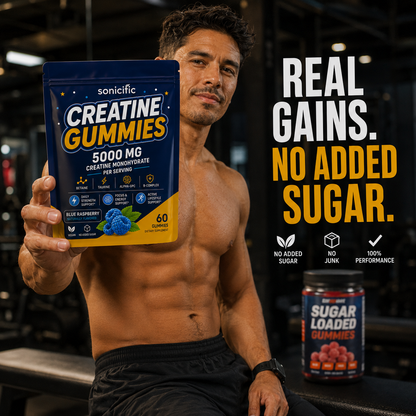 Creatine Gummies 5000mg Creatine Monohydrate, Betaine,Taurine, Alpha GPC