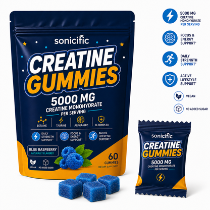 Creatine Gummies 5000mg Creatine Monohydrate, Betaine,Taurine, Alpha GPC