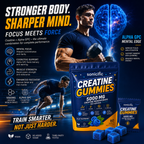 Creatine Gummies 5000mg Creatine Monohydrate, Betaine,Taurine, Alpha GPC