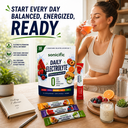 Daily Electrolyte Hydration Drink Mix Zero Sugar, Zero Calories, 30 Stick Packs