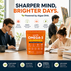Omega-3 Gummies, Plant-Based Algae DHA & EPA, Vegan, 60 Gummies