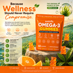 Omega-3 Gummies, Plant-Based Algae DHA & EPA, Vegan, 60 Gummies
